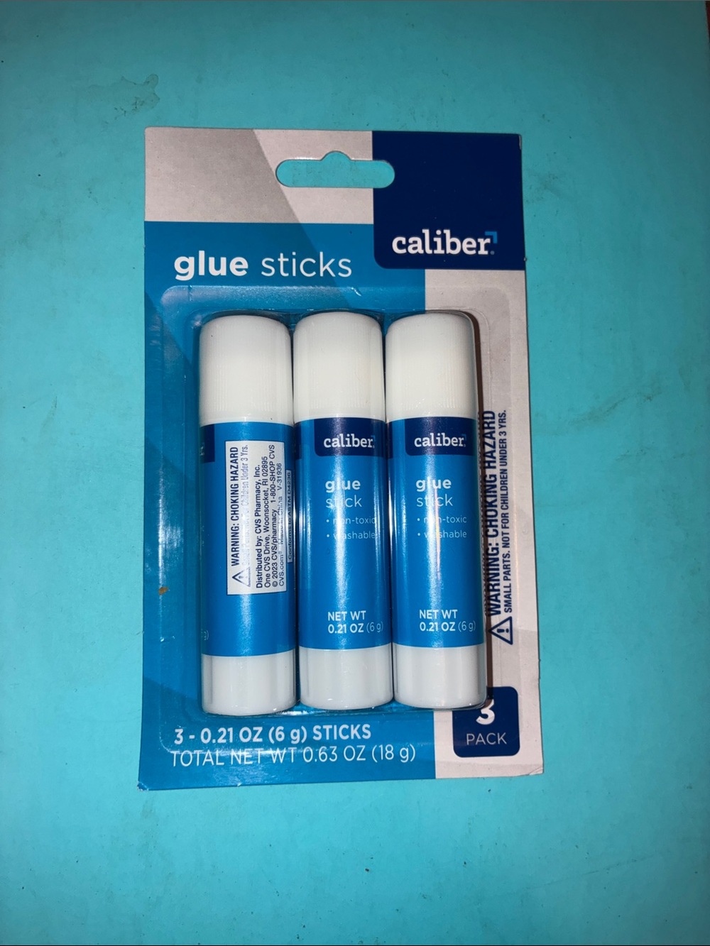 Caliber Glue Sticks - Blue & White 3-Pack